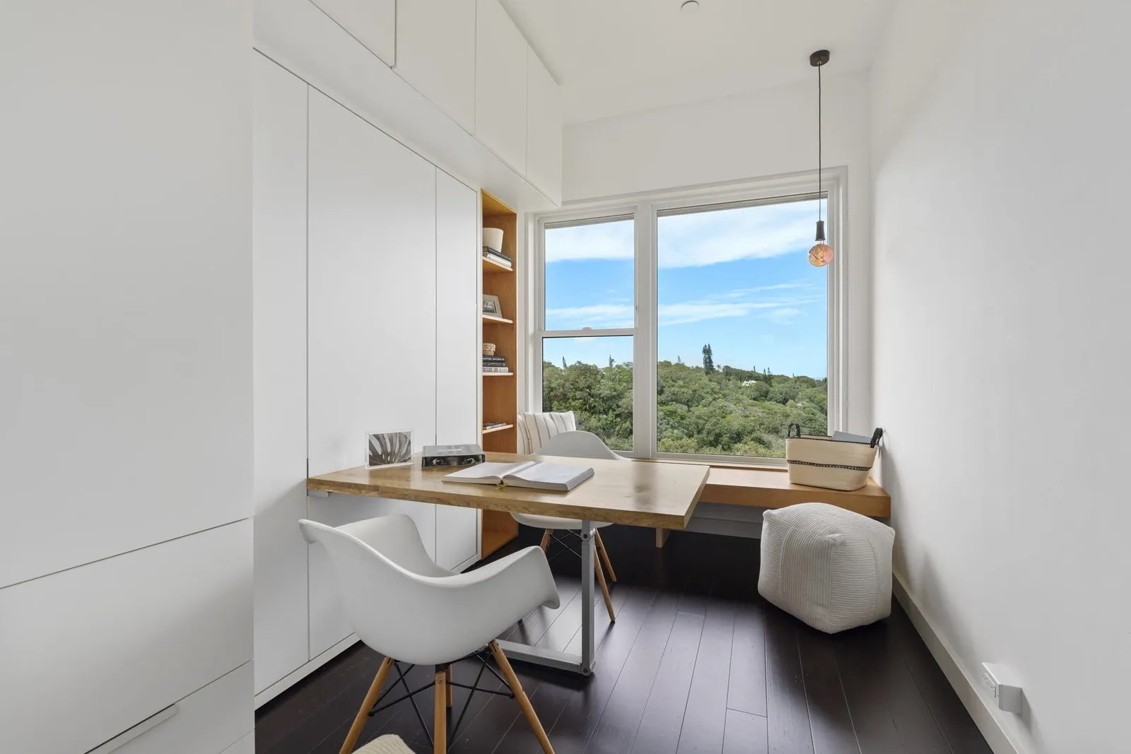 Workspace with jungle view